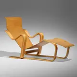 Marcel Breuer, Long Chair, steam bent and laminated birch plywood