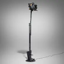 Sylvain Contini, Floor lamp, c. 1970, patinated steel