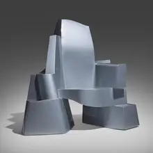 Jim Cole, Checkerboard chair, c. 2007, lacquered brass