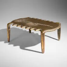 Terence Main, Reflection coffee table, 2008, polished bronze
