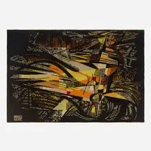 Maurice André, Tapestry, c. 1950, hand-woven wool