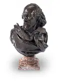 Albert-Ernest Carrier-Belleuse, bronze portrait bust of William Shakespeare