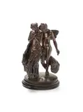 James Pradier, bronze figural group of Zephyr and Flora