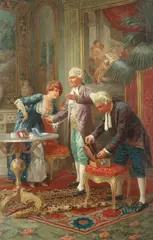A difficult choice by Giuseppe Ballesio, oil on canvas, offered Sep 2018