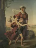 Emma Gaggiotti Richards, "Expulsion of Hagar and Ishmael", oil on canvas