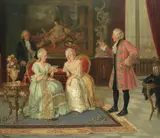 Pierre Delage, Holding court, oil on canvas