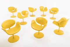 Pierre Paulin, 'Little Tulip' Chairs (8), 2000s, Leather