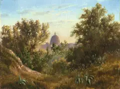 Thorald Læssøe, Ausblick auf den Petersdom, Um 1848, Öl auf Leinwand