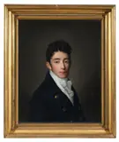 Christian Tangermann, Der Bankier Edmund Delmar und seine Frau Nanny, geb. Humbert (2 Bilder). Um 1815 bzw, 1816, Öl auf Leinwand bzw. Pastell auf Papier