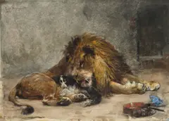 Paul Friedrich Meyerheim, Gute Freunde, 1898, Aquarell, Deckfarbe und Deckweiß auf Velin