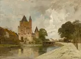 Das Amsterdamer Tor in Haarlem by Johannes Christiaan Karel Klinkenberg, Öl auf Leinwand, sold Jun 2022