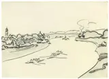 Partie an der Elbe mit Ruderbooten by Ernst Ludwig Kirchner, Um 1908, Kreide auf Papier, sold Nov 2018