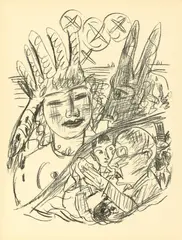 Apokalypse by Max Beckmann, 1941, Original-Kartonmappe mit 27 Lithografien, jeweils auf Bütten, und mit dem Text der Offenbarung des Johannes in der Luthe, sold May 2019