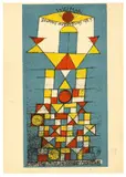 Paul Klee, Die erhabene Seite“ – „Weimar Bauhaus Ausstellung 1923, 1923, Farblithografie auf leichtem Karton (Postkarte)