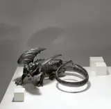 Drache by Ural Eisenkunstguss-Manufaktur von Kasli, Um 1840, Eisenkunstguss mit grauer Fassung, sold Nov 2019