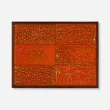 Untitled (Clay Painting) by Doyle Lane, c. 1965, glazed ceramic, artist's frame, sold Mar 2024