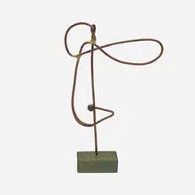 Untitled by Claire Falkenstein, c. 1960, copper wire, wood, sold Mar 2024