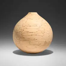 Orb by David Ellsworth, 2004, spalted English beech, sold Jan 2025