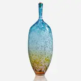 Leckie Gassman, Kicking + Screaming, 2023, blown and engraved glass and oil