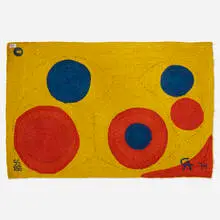 Sun tapestry by Alexander Calder, 1974, hand-woven maguey fiber, sold Sep 2024