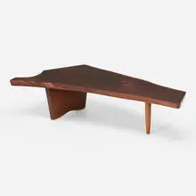 Conoid coffee table by George Nakashima, 1962, American black walnut, sold Sep 2024