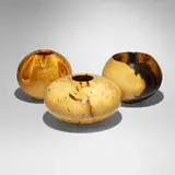 Matt and Philip Moulthrop, Collection of three works, turned and varnished ashleaf maple, white pine, and tulipwood
