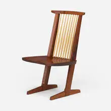 Satoru Amagasu, Special-order Conoid-style chair, 2010, American black walnut, hickory, rosewood
