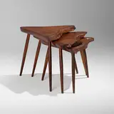 George Nakashima, Amoeba nesting tables, set of three