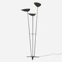 Abel Sorenson, Floor lamp from the United Nations Delegates' Lounge, New York, 1948, aluminum, enameled aluminum, enameled steel