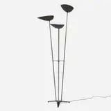 Abel Sorenson, Floor lamp from the United Nations Delegates' Lounge, New York, 1948, aluminum, enameled aluminum, enameled steel