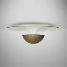 Ceiling lamp by Bünte & Remmler, c. 1955, perforated and painted brass, sold Dec 2025