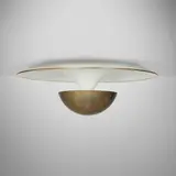 Bünte & Remmler, Ceiling lamp, c. 1955, perforated and painted brass