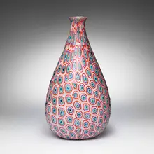 Fratelli Toso, Murrine vase, 1961-65, fused glass murrine