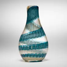 Ercole Barovier, Monumental Graffito Barbarico Opaco vase, 1952, internally decorated glass with gold leaf