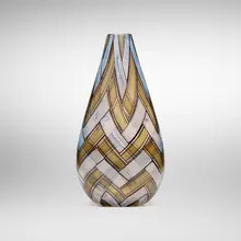 Ercole Barovier, A Spina vase, c. 1958, glass tesserae edged in amethyst