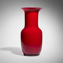 Paolo Venini, Opalino vase, opaline glass