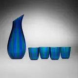 Gio Ponti, A Canne carafe and set of four glasses