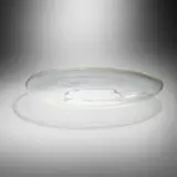 Monumental sculptural bowl by Luciano Vistosi, 1971, transparent vacuum-blown glass, sold Dec 2025