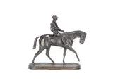 Pierre-Jules Mêne, patinated bronze equestrian figure OF 'Jockey À Cheval No. 1 (Vainqueer Du Derby)'