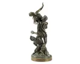 Giambologna, late 19th century patinated bronze figural group of The Rape of the Sabines, patinated bronze