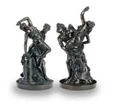 Gian Lorenzo Bernini, and Gaspard Marsy (French 1624 -1681): A near pair of patinated bronze figural groups of "The Rape of Proserpina" and "The Abduction of Orithyia by Boreas", patinated bronze