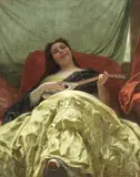 A seductive melody by Louis Emile Pinel De Grandchamp, oil on canvas, offered Jul 2018