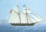 Marine School, The "Hope of Bideford" off Naples, gouache