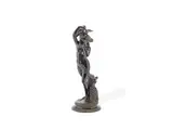 Charles Auguste Fraikin, patinated bronze figural group of Venus and Cupid, patinated bronze