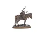 Isidore Bonheur, patinated bronze model of a pony carrying a stag cast by Peyrol