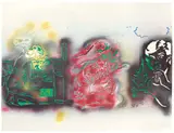 Sigmar Polke, Samson und Delilah, 1989, Farbiger Lichtdruck auf leichtem Karton mit Stanzung, montiert auf Farbserigrafie auf leichtem Karton