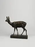 August Gaul, Sicherndes Reh, 1913, Bronze mit dunkelbrauner Patina
