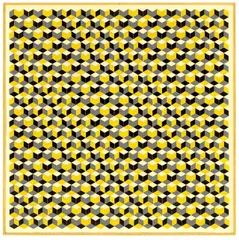 Rudolf Kämmer, Nr. 14 Klappbild, 1967, Kunststoffklebestreifen auf Hartfaser, im Künstlerrahmen