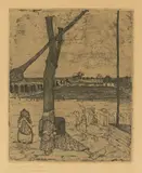 Paula Modersohn-Becker, Die Gänsemagd, Radierung mit Aquatinta auf Papier