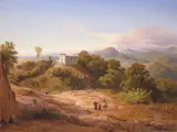 Louis Gurlitt, Italienische Landschaft, 1846, Öl auf Leinwand